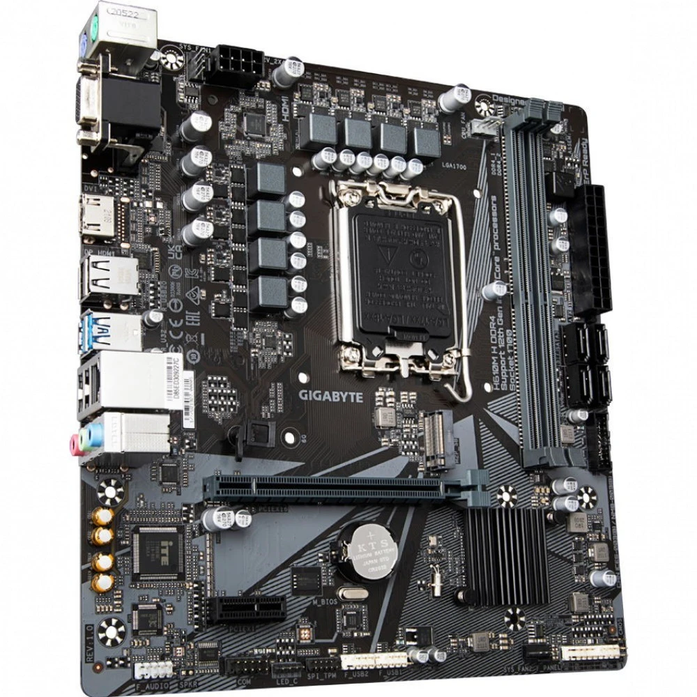Материнская плата Gigabyte H610M H DDR4 (REV1.0) Micro-ATX, LGA 1700