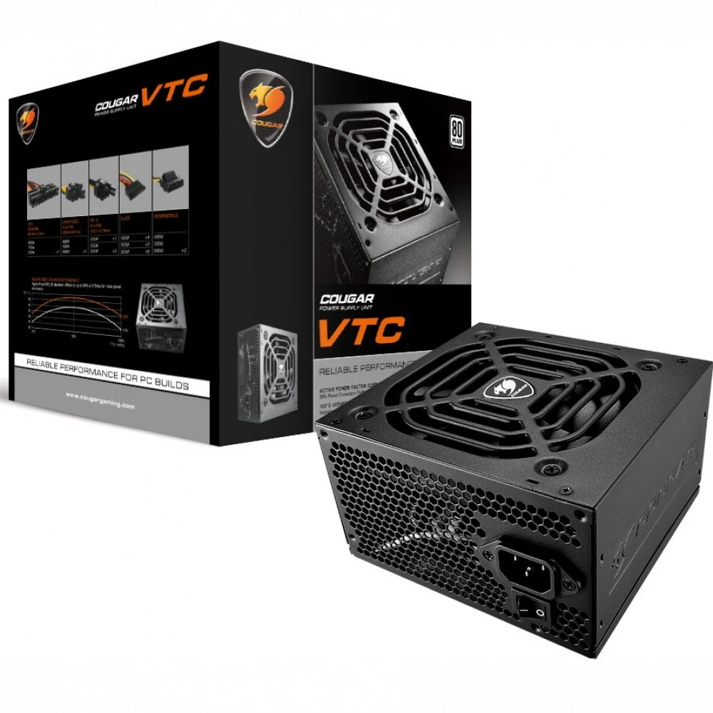 Блок питания Cougar VTC600 CGR BC-600 600 Вт, 80+
