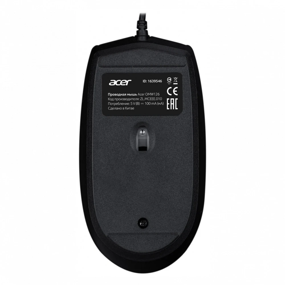 Мышь Acer OMW126 ZL.MCEEE.010 Бюджетные, Проводная