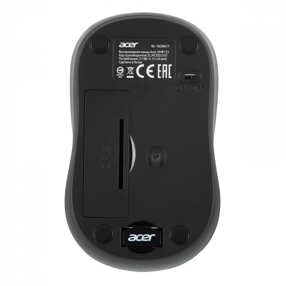 Мышь Acer OMR133 ZL.MCEEE.01G Бюджетные, Беспроводная