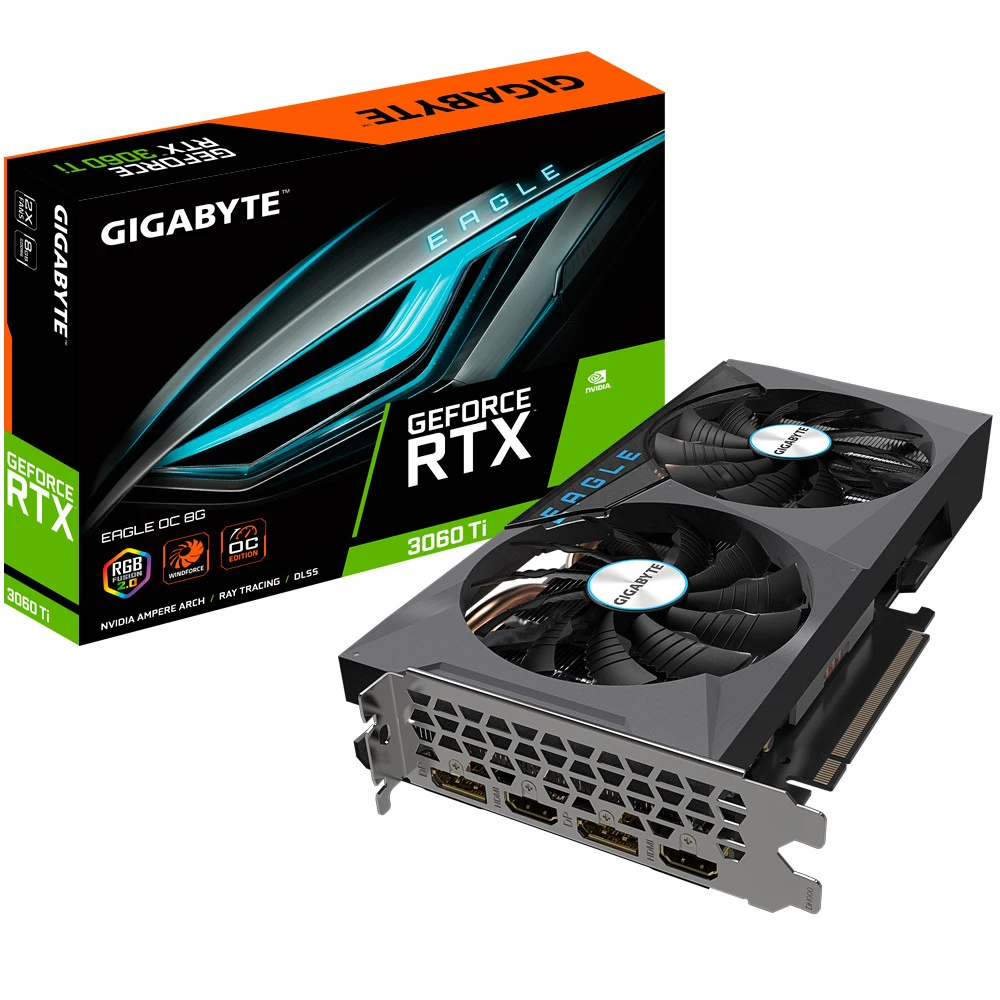 Видеокарта Gigabyte RTX 3060TI GV-N306TEAGLE OC-8GD REV2.0 8 ГБ