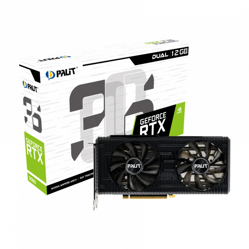 Видеокарта Palit GeForce RTX3060 NE63060019P1-190AF LHR 8 ГБ