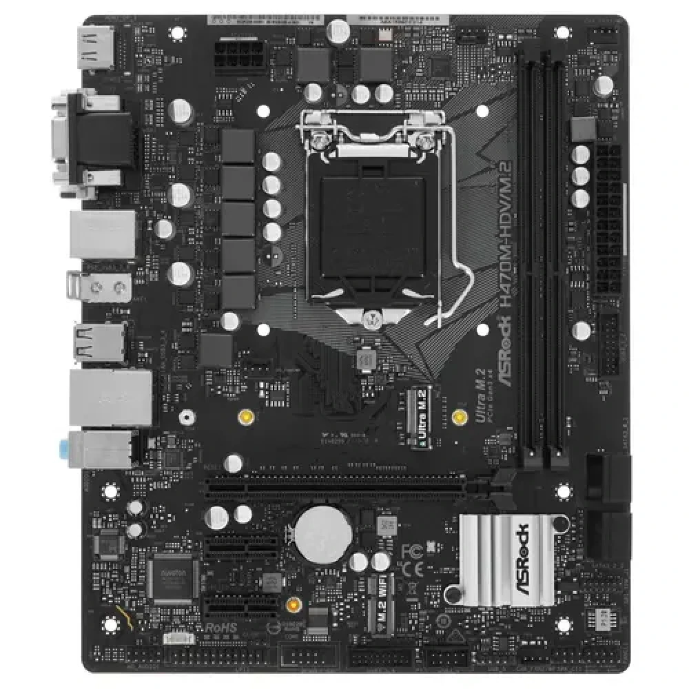 Материнская плата ASRock H470M-HDV/M.2 Micro-ATX, LGA 1200