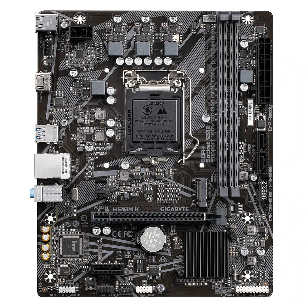 Материнская плата Gigabyte H510M K Micro-ATX, LGA 1200