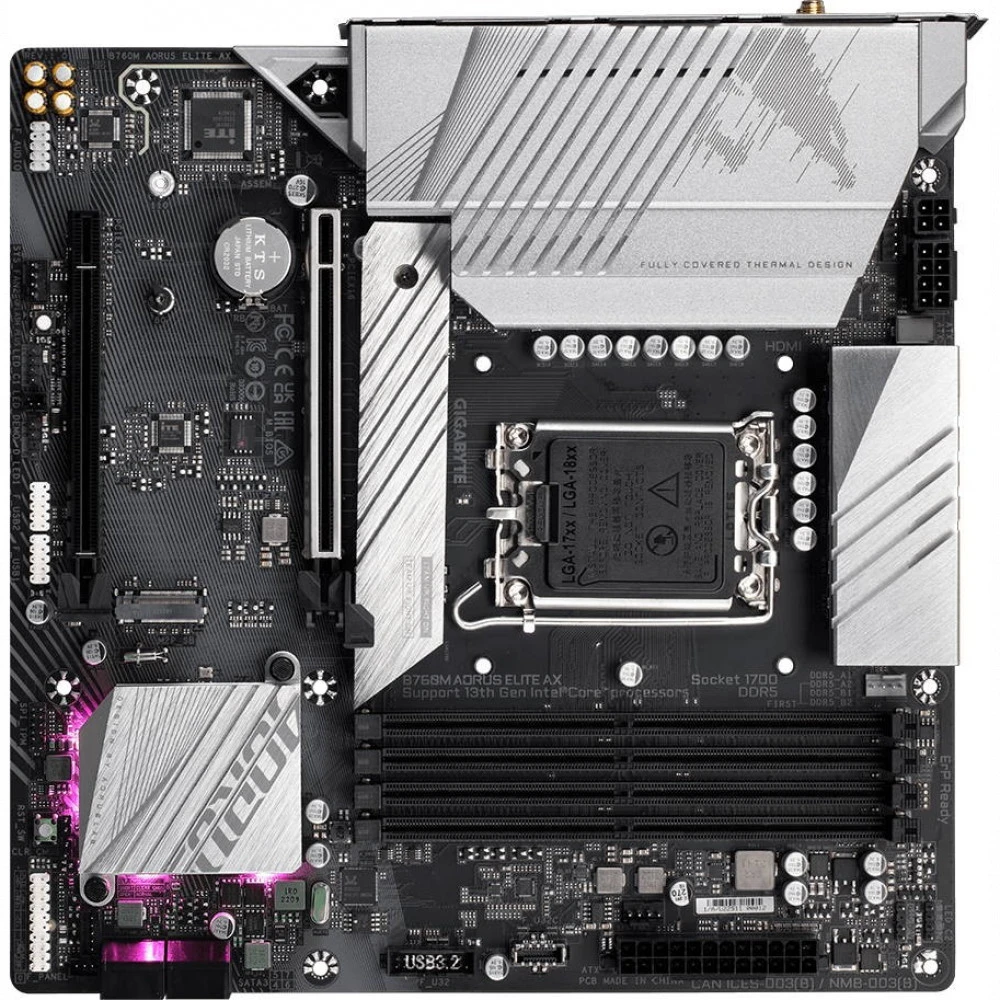 Материнская плата Gigabyte B760M AORUS ELITE AX Micro-ATX, LGA 1700