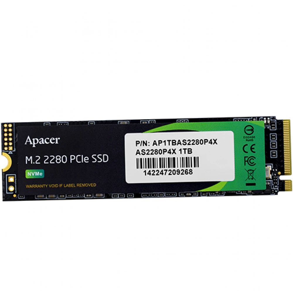 Жесткий диск Apacer AST280 AP1TBAS2280P4X-1 SSD (твердотельные), 1 ТБ, M.2, PCIe
