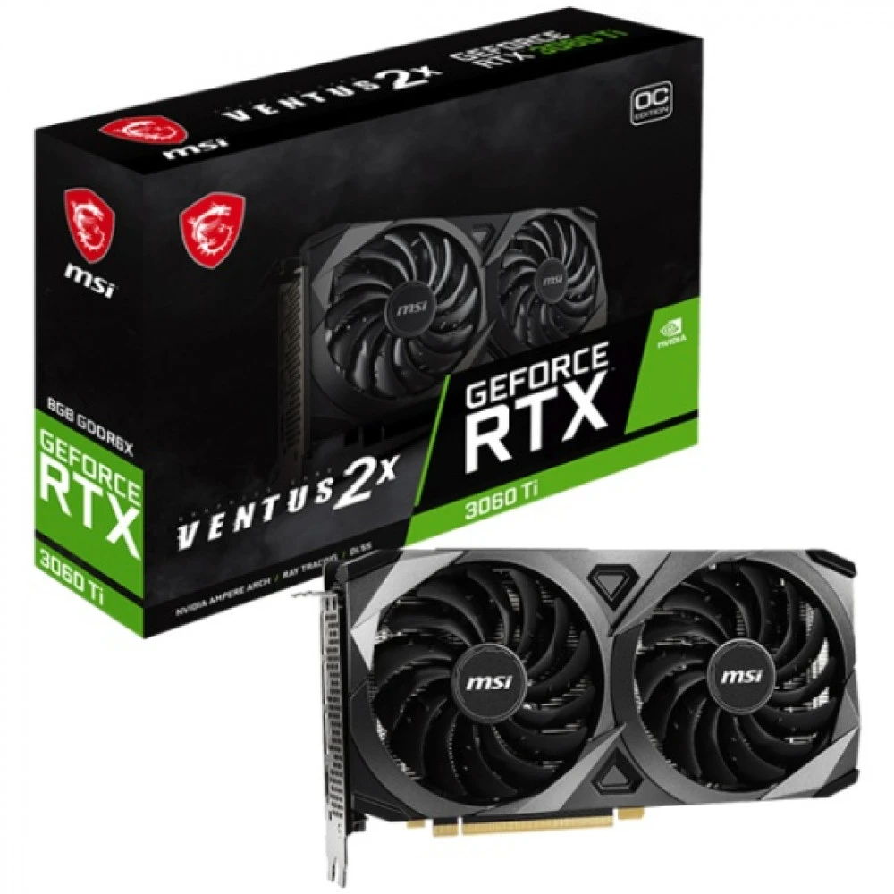 Видеокарта MSI RTX 3060 Ti VENTUS 2X 8GD6X OC 8 ГБ