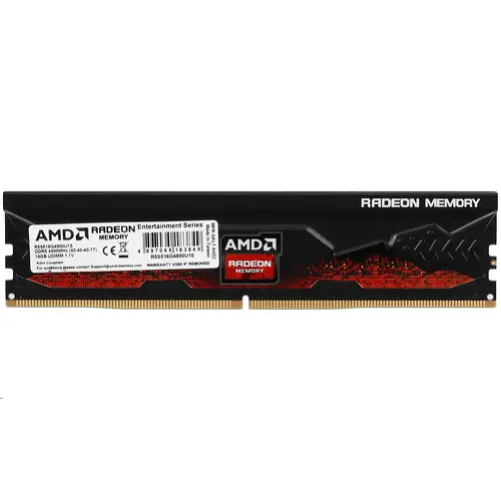 ОЗУ AMD Radeon R5 [R5S516G4800U1S] DIMM, DDR5, 16 Гб, 4800 МГц