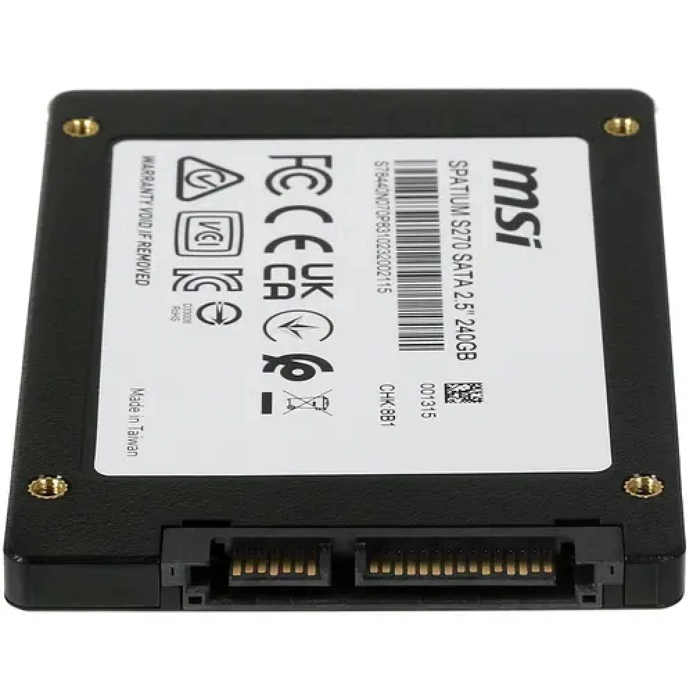 Жесткий диск MSI SPATIUM S270 S78-440N070-P83 SSD (твердотельные), 240 ГБ, 2.5 дюйма, SATA