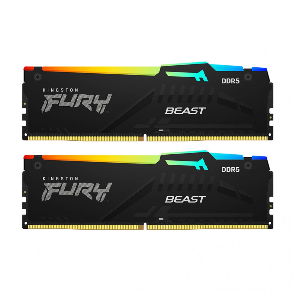 ОЗУ Kingston Fury Beast RGB KF560C36BBEAK2-32 DIMM, DDR5, 32 Гб (2 х 16 Гб), 6000 МГц