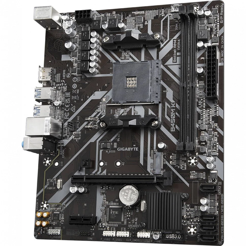 Материнская плата Gigabyte B450M K Micro-ATX, AMD AM4