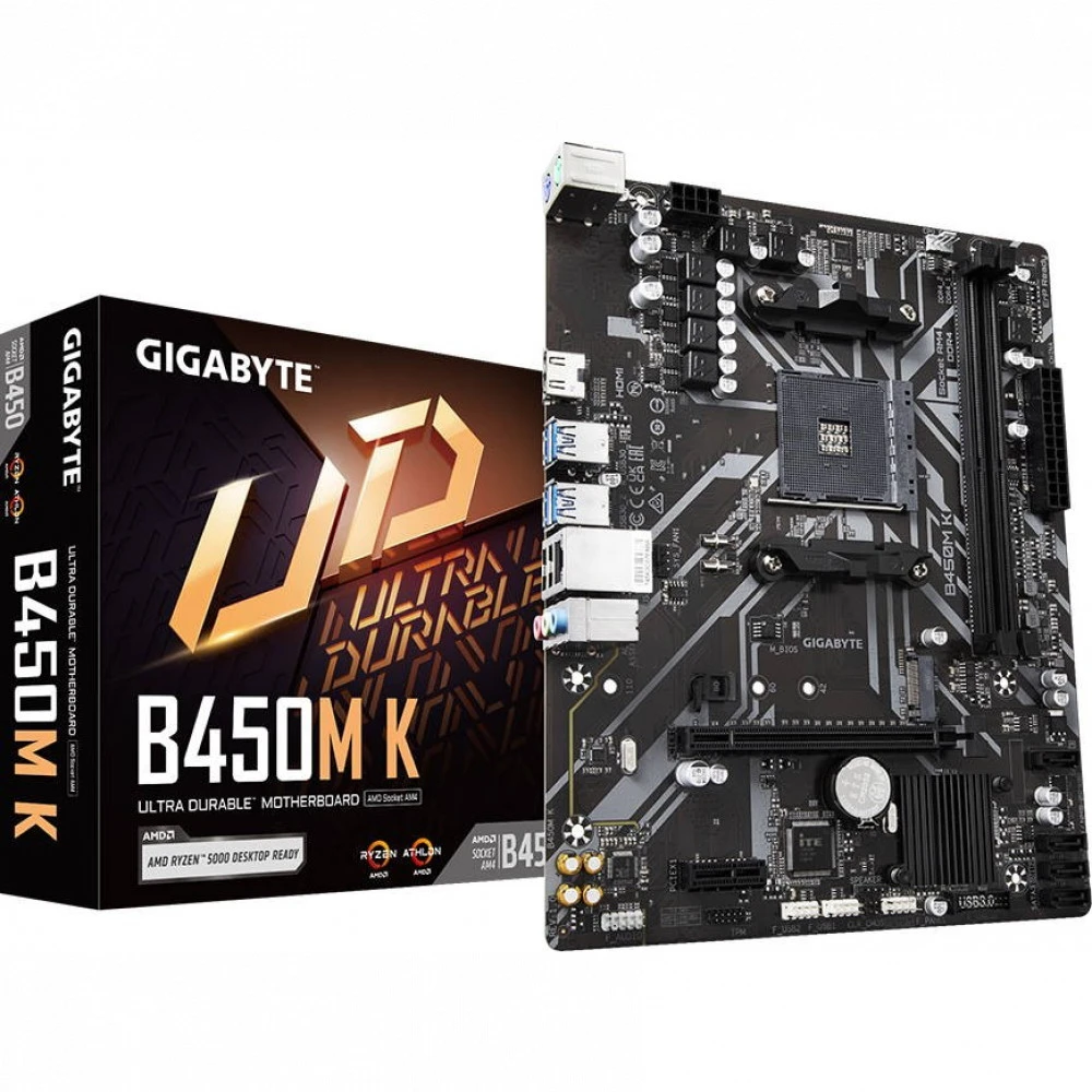 Материнская плата Gigabyte B450M K Micro-ATX, AMD AM4