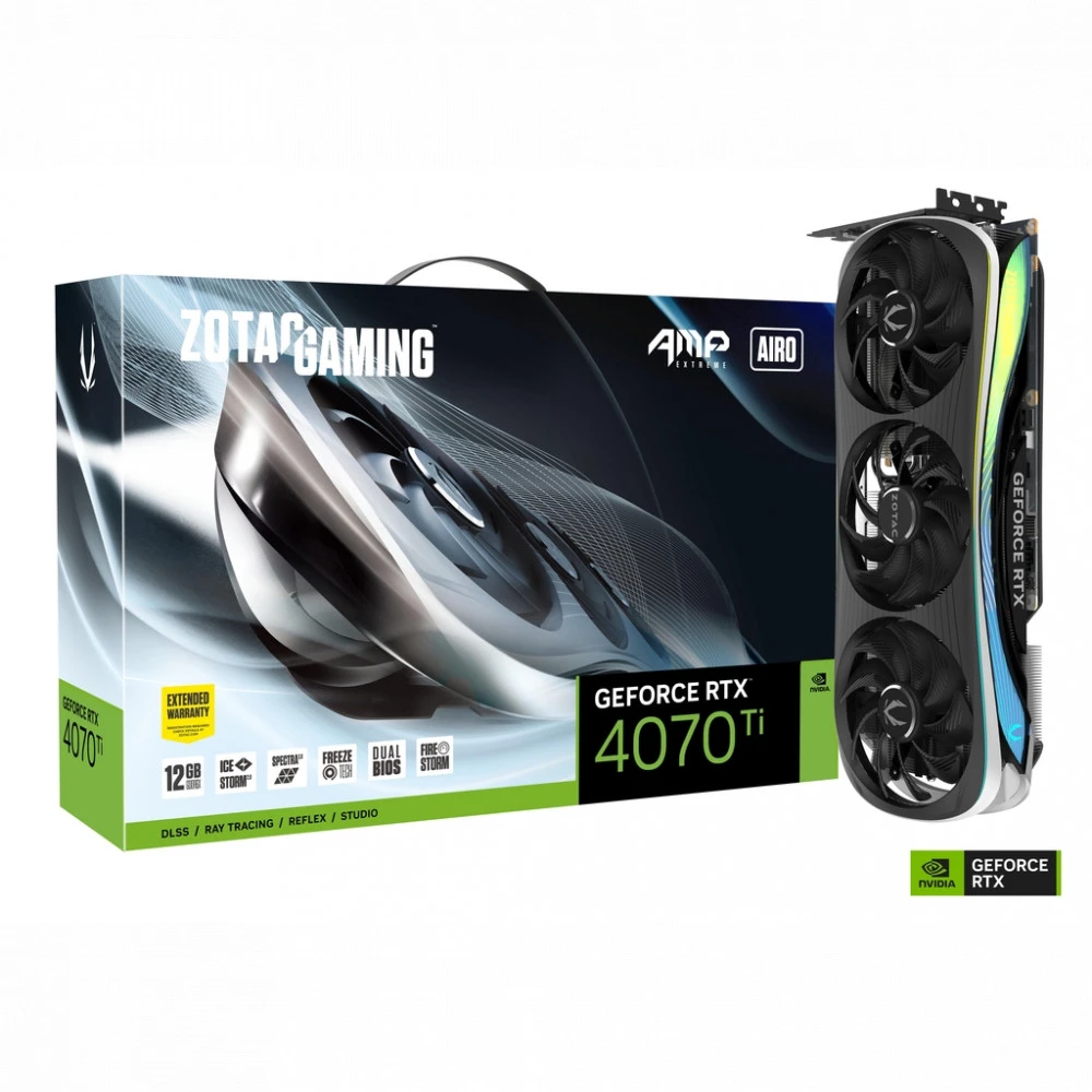 Видеокарта Zotac GAMING GeForce RTX 4070 Ti AMP Extreme AIRO ZT-D40710B-10P 12 ГБ