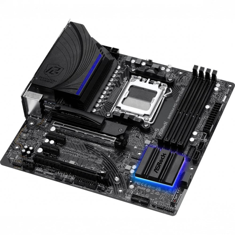Материнская плата ASRock B650M PG Riptide 90-MXBJ90-A0UAYZ Micro-ATX, AMD AM5