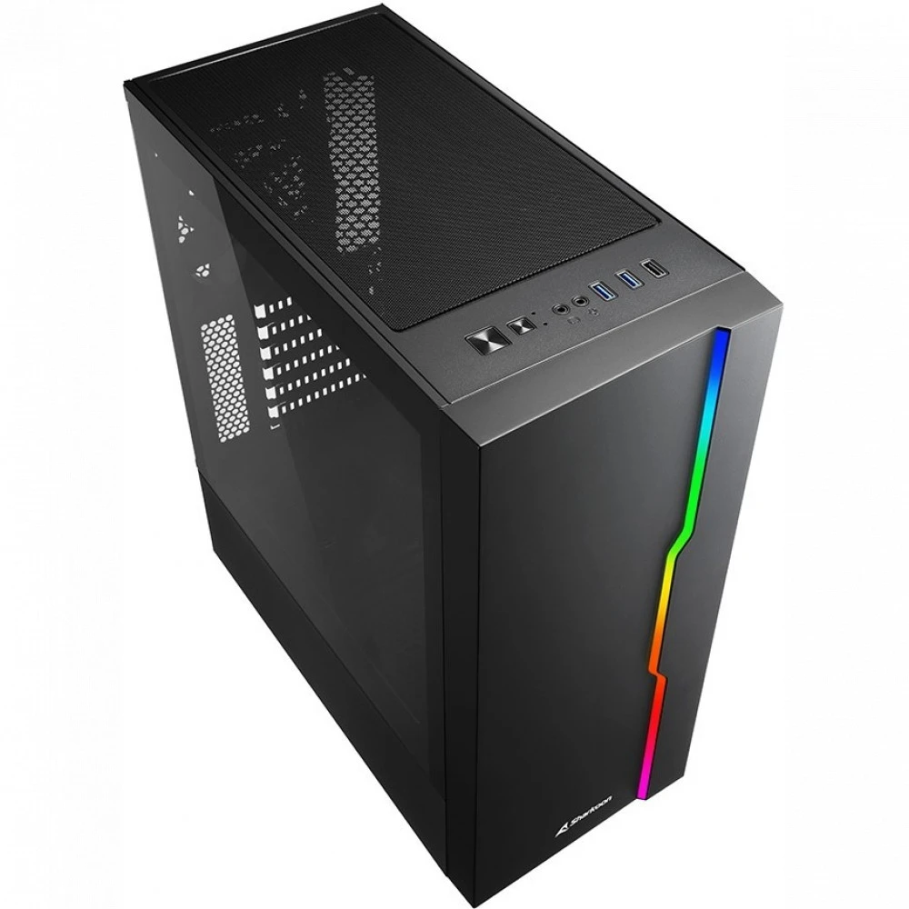 Корпус Sharkoon RGB SLIDER BLACK RGB SLIDER bk Mid-Tower