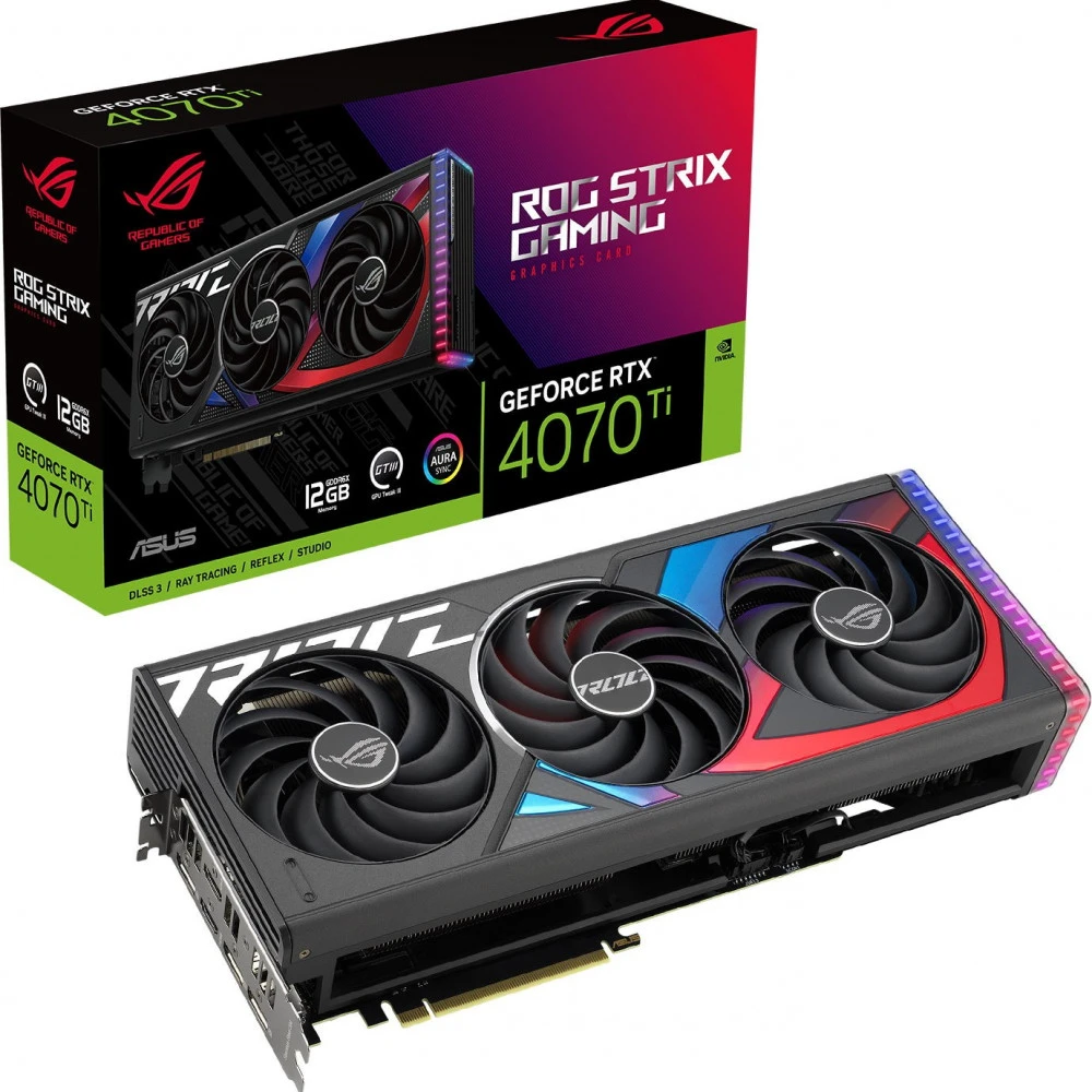 Видеокарта Asus GeForce RTX 4070 Ti ROG-STRIX-RTX4070TI-12G-GAMING 12 ГБ