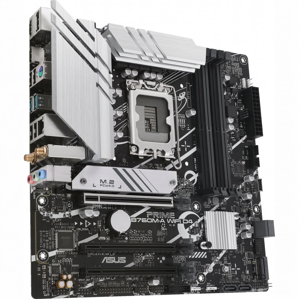 Материнская плата Asus Prime B760M-A WIFI D4 90MB1CX0-M0EAY0 Micro-ATX, LGA 1700
