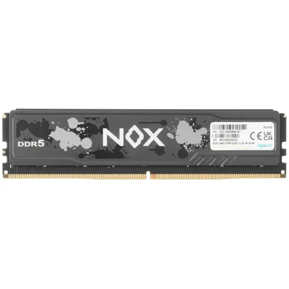 ОЗУ Apacer NOX [AH5U08G52C50RMBAA-1] DIMM, DDR5, 8 Гб, 5200 МГц