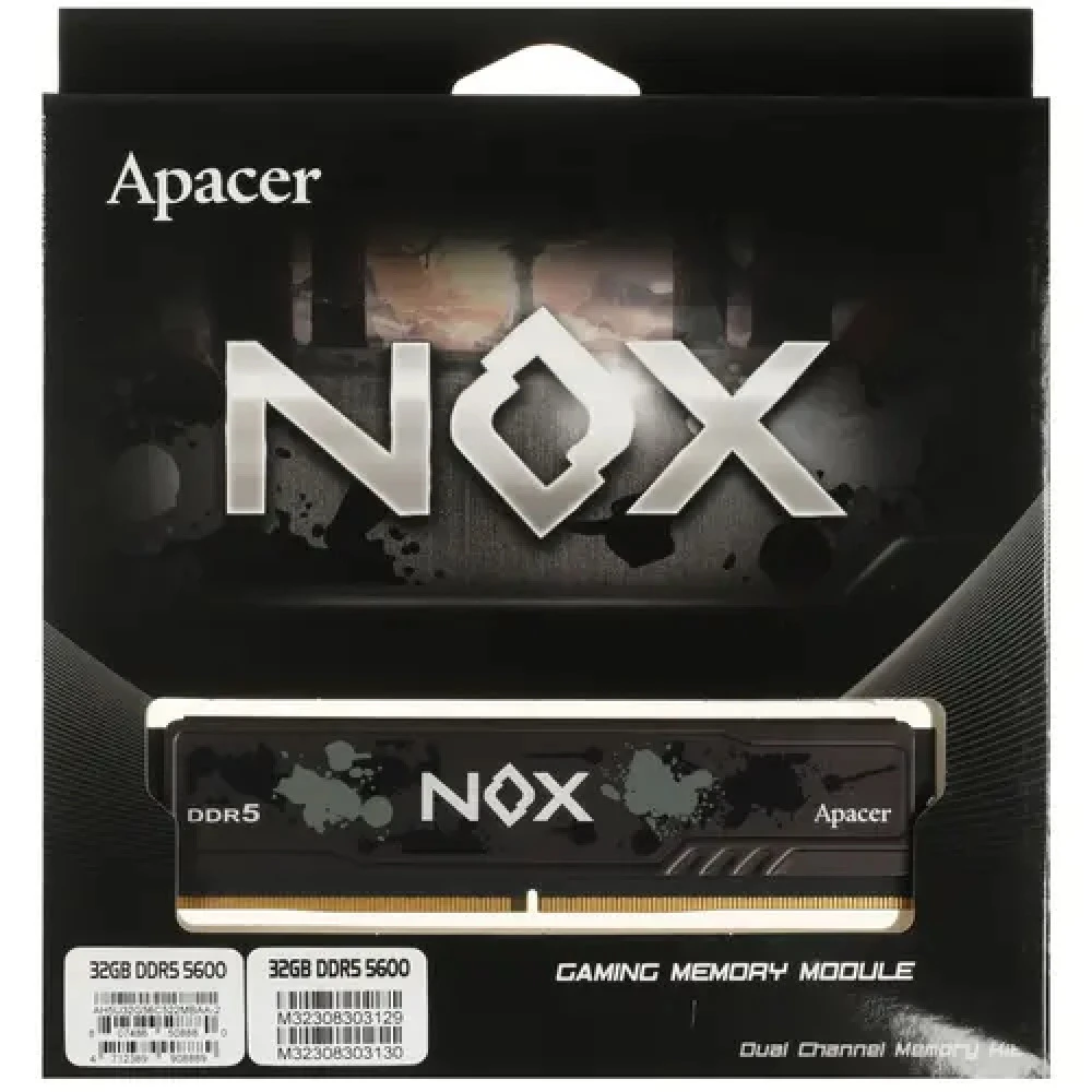 ОЗУ Apacer NOX [AH5U32G56C522MBAA-2] DIMM, DDR5, 32 Гб (2 х 16 Гб), 5600 МГц