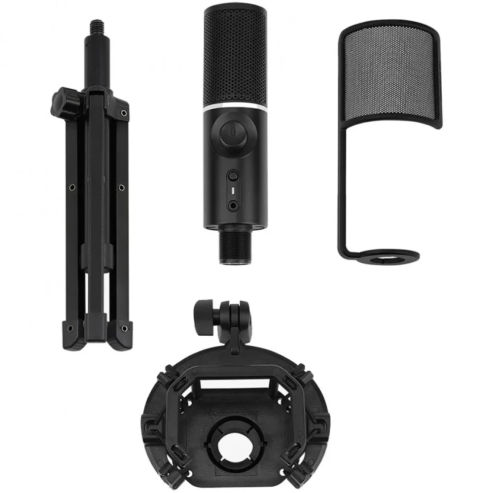 Микрофон Streamplify MIC Tripod 1.8m USB RGB Black MIC-48-RGB-TP-BK