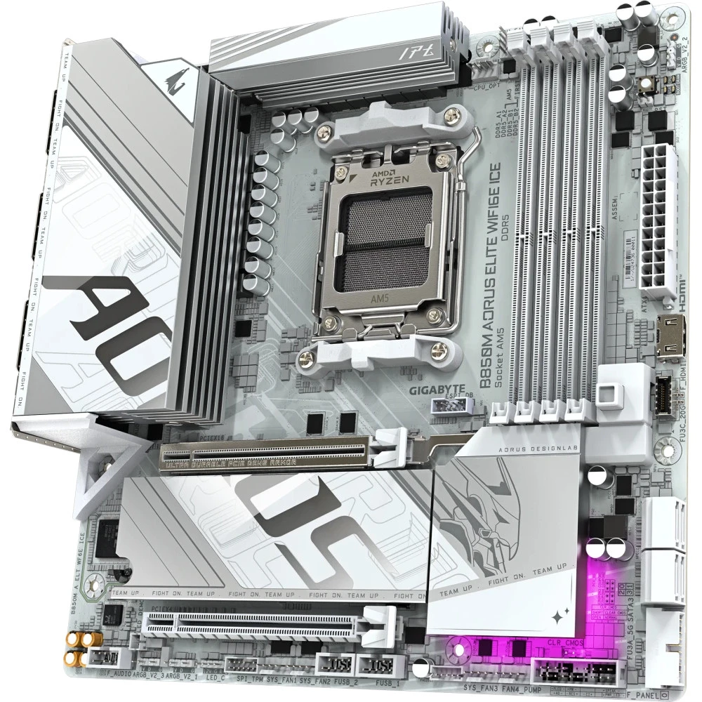 Материнская плата Gigabyte B850M EAGLE WF6E ICE Micro-ATX, AMD AM5