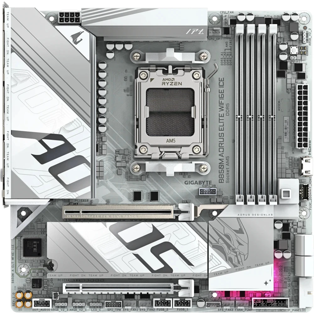 Материнская плата Gigabyte B850M EAGLE WF6E ICE Micro-ATX, AMD AM5