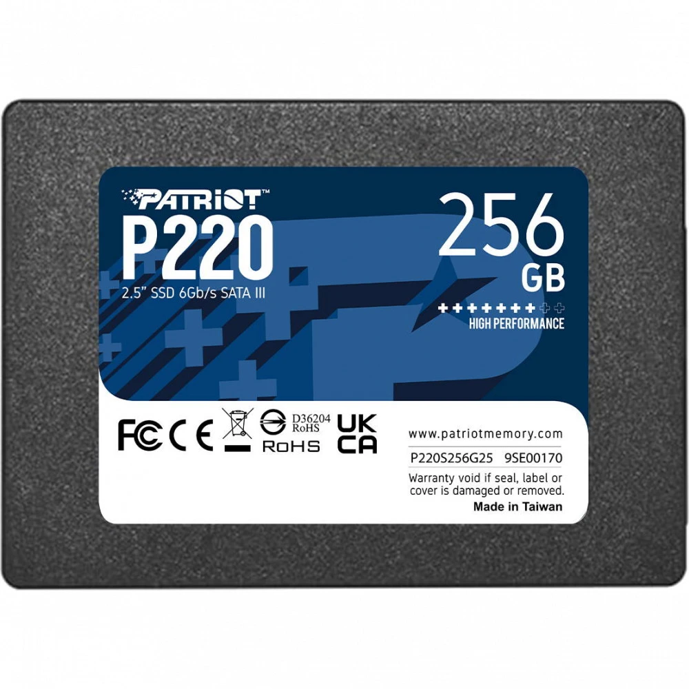 Жесткий диск Patriot P220 P220S256G25 SSD (твердотельные), 256 ГБ, 2.5 дюйма, SATA