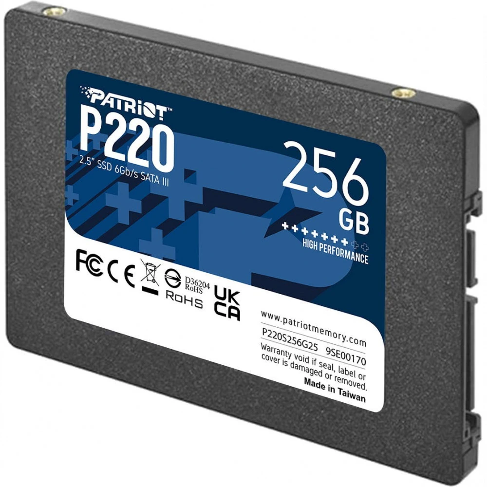 Жесткий диск Patriot P220 P220S256G25 SSD (твердотельные), 256 ГБ, 2.5 дюйма, SATA
