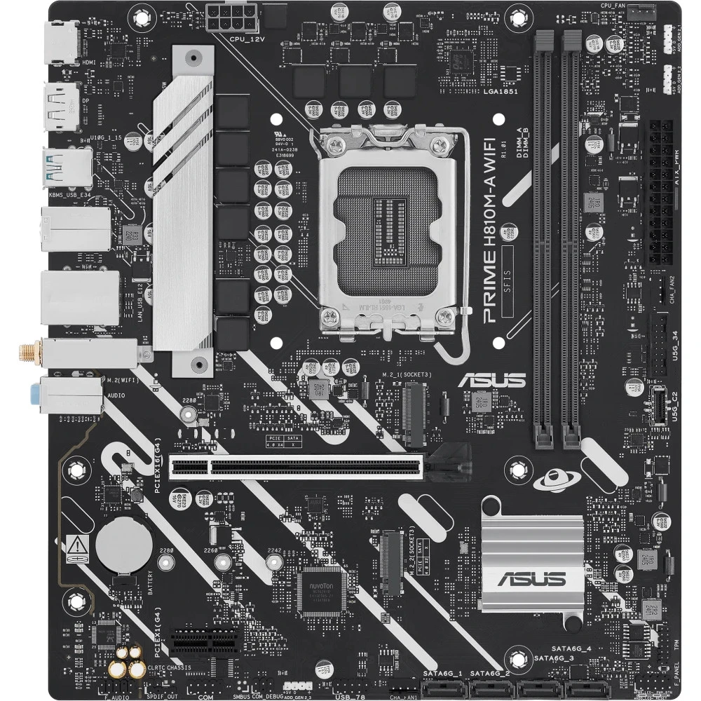 Материнская плата Asus PRIME H810M-A WIFI Micro-ATX, LGA 1851