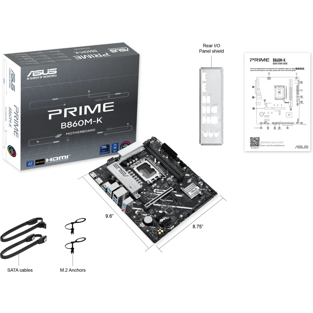 Материнская плата Asus PRIME B860M-K Micro-ATX, LGA 1851
