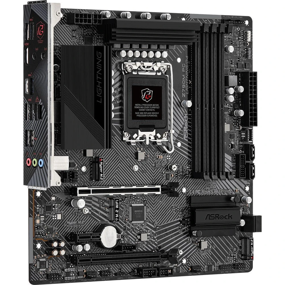 Материнская плата ASRock Z790M PG LIGHTNING/D4 Micro-ATX, LGA 1700