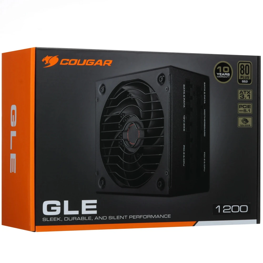 Блок питания Cougar GLE 1200 CGR GMX-1200 1200 Вт, 80+ Gold