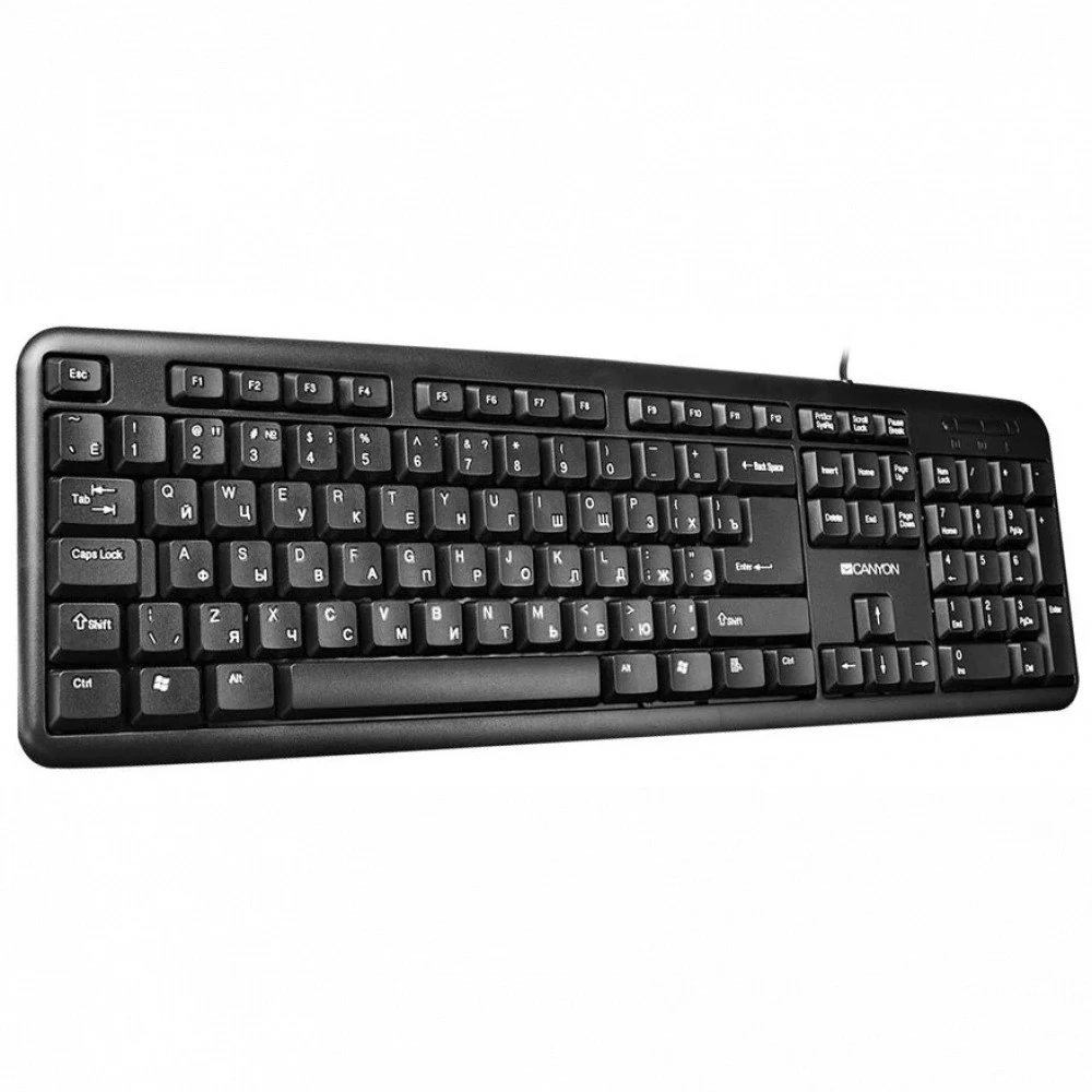Клавиатура Canyon CNE-CKEYW01-RU Беспроводная, USB