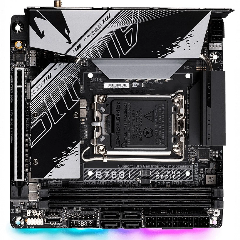 Материнская плата Gigabyte B760I AORUS PRO DDR4 Mini-ITX, LGA 1700