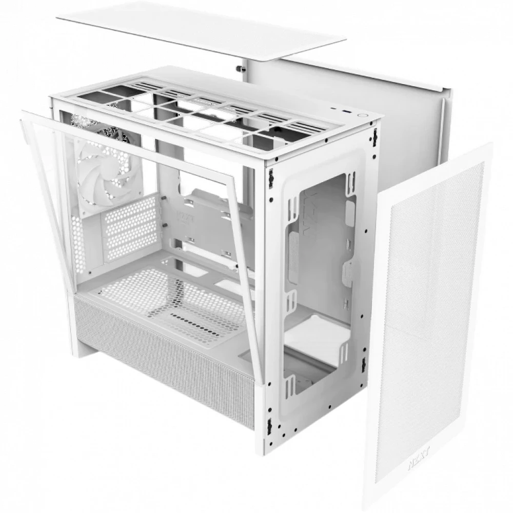 Корпус NZXT H3 Flow White CC-H31FW-01 Mini-Tower