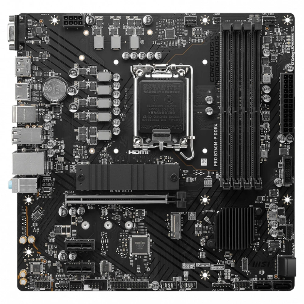 Материнская плата MSI PRO B760M-P DDR4 Micro-ATX, LGA 1700