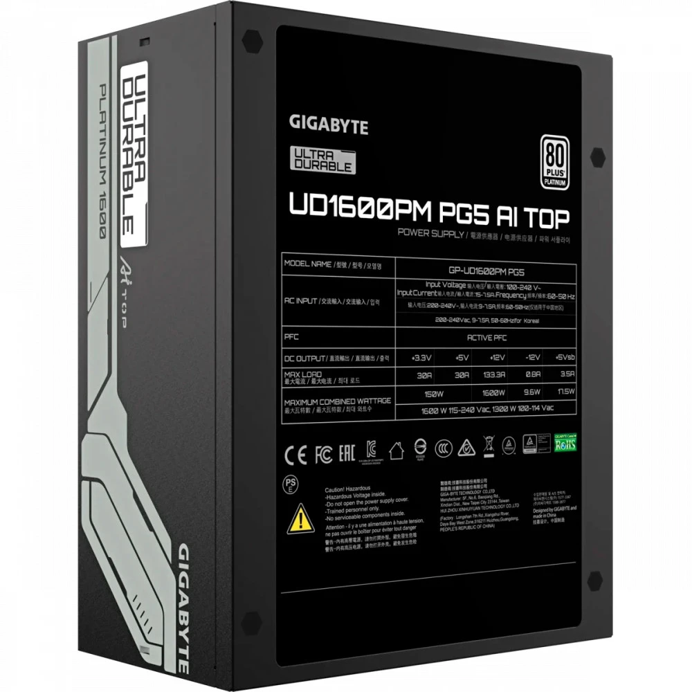 Блок питания Gigabyte 9JUD1600PM-EU-G10 1600 Вт, 80+ Platinum