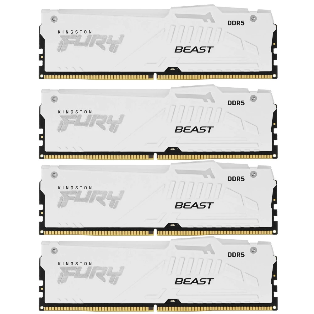 ОЗУ Kingston FURY Beast White RGB [KF556C40BWAK4-64] 64ГБ 542866 DIMM, DDR5, 64 Гб, 5600 МГц