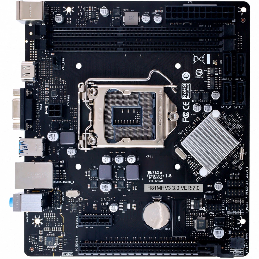 Материнская плата BIOSTAR H81MHV3 3.0 Micro-ATX, LGA 1150
