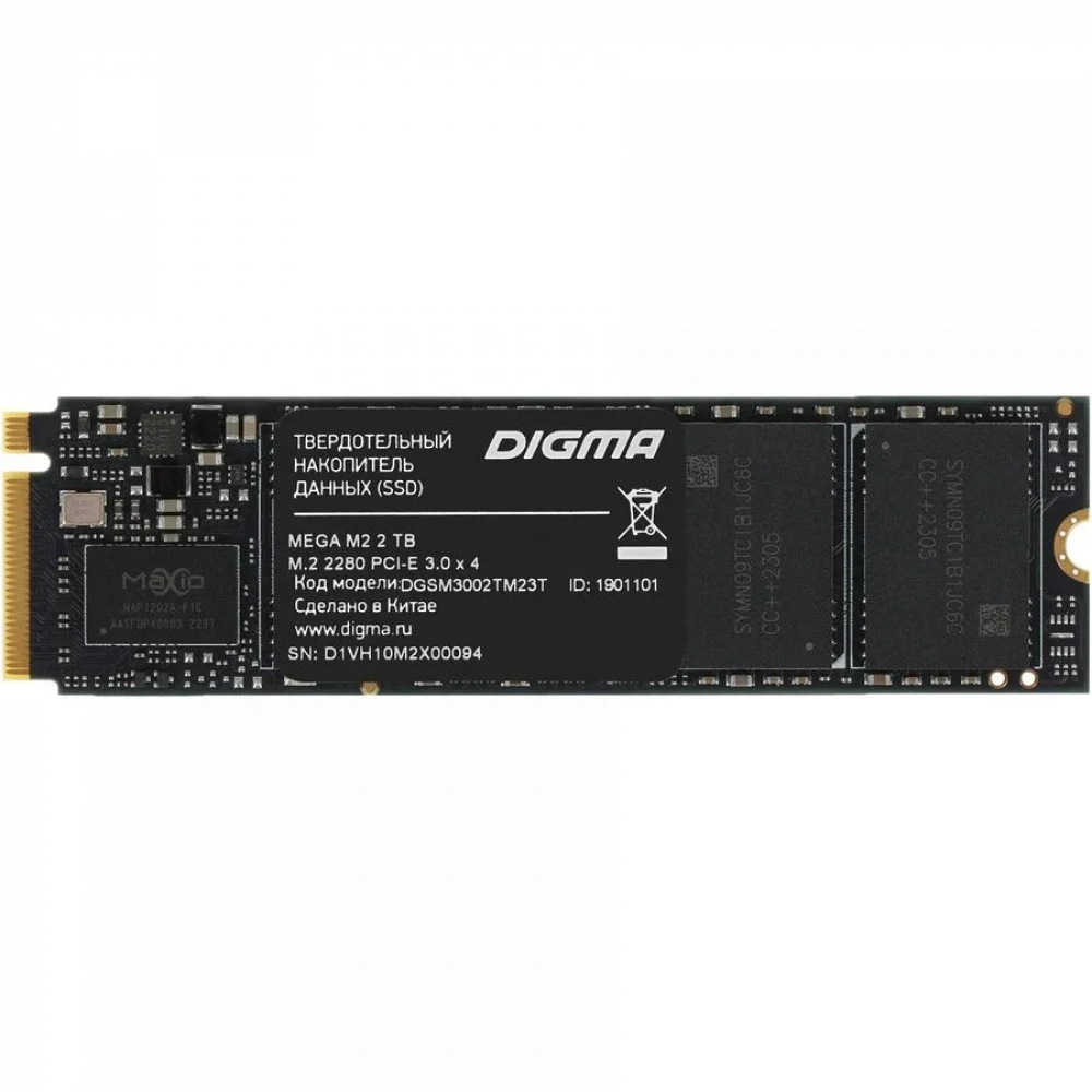 Жесткий диск Digma Mega M2 (DGSM3002TM23T) SSD (твердотельные), 2 ТБ, M.2