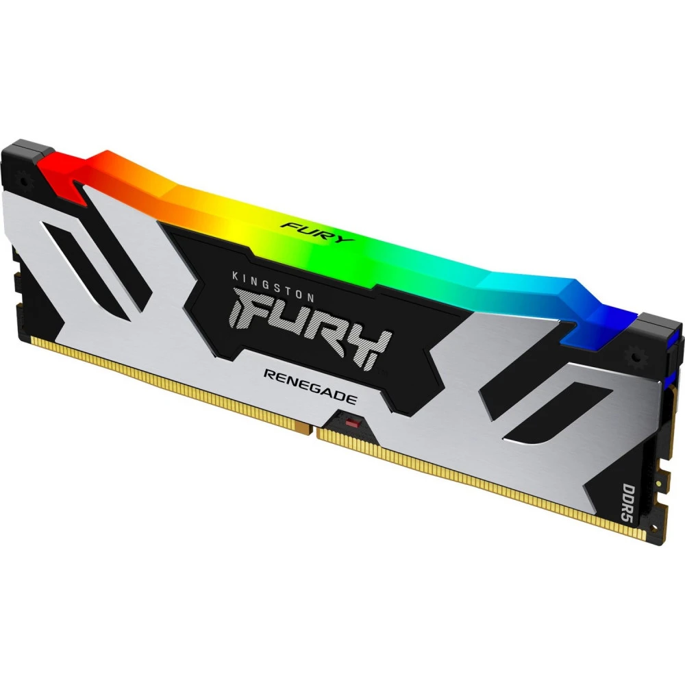 ОЗУ Kingston Fury Renegade Silver RGB KF560C32RSAK2-64 DIMM, DDR5, 64 Гб (2 х 32 Гб), 6000 МГц