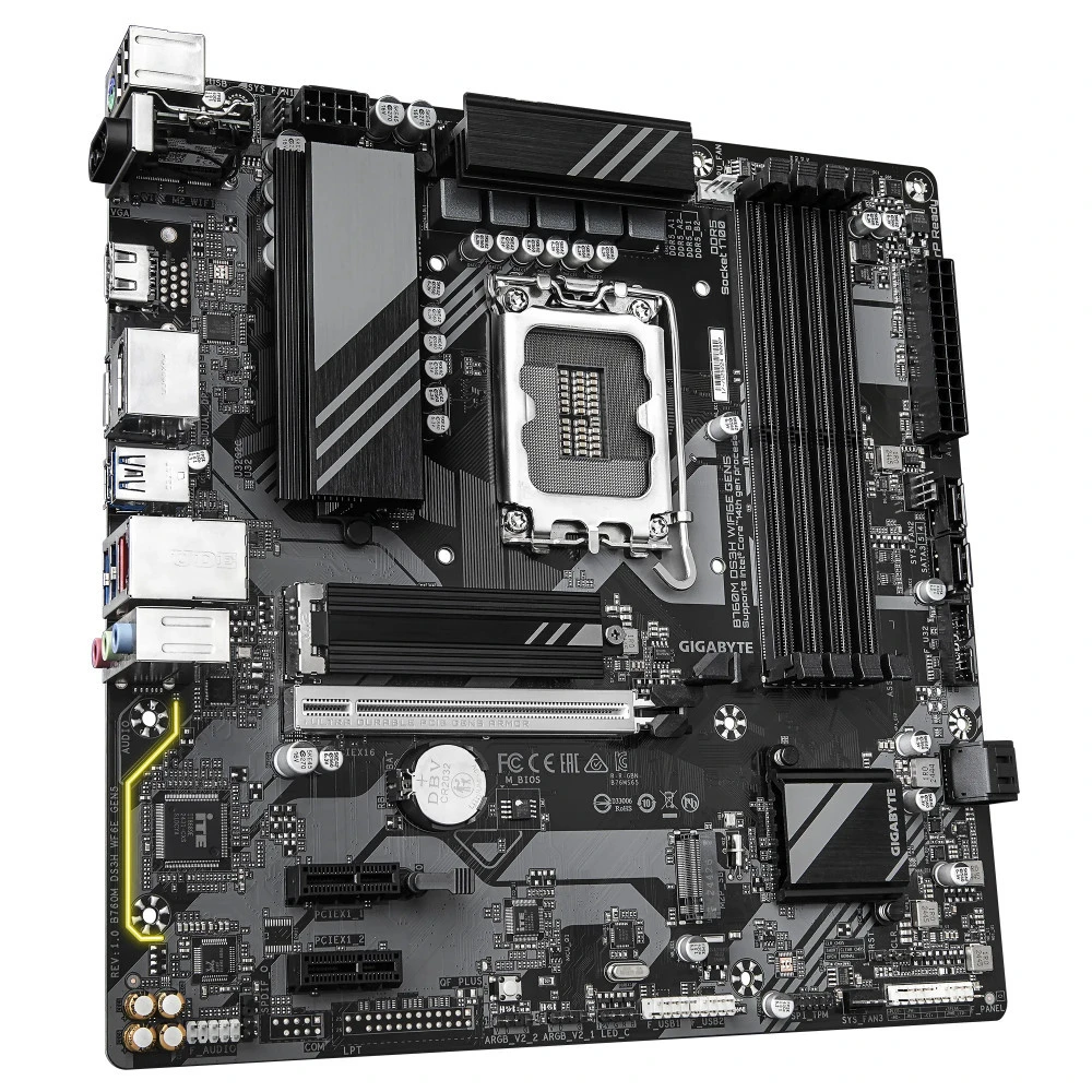Материнская плата Gigabyte B760M DS3H WF6E GEN5 1.0 Micro-ATX, LGA 1700