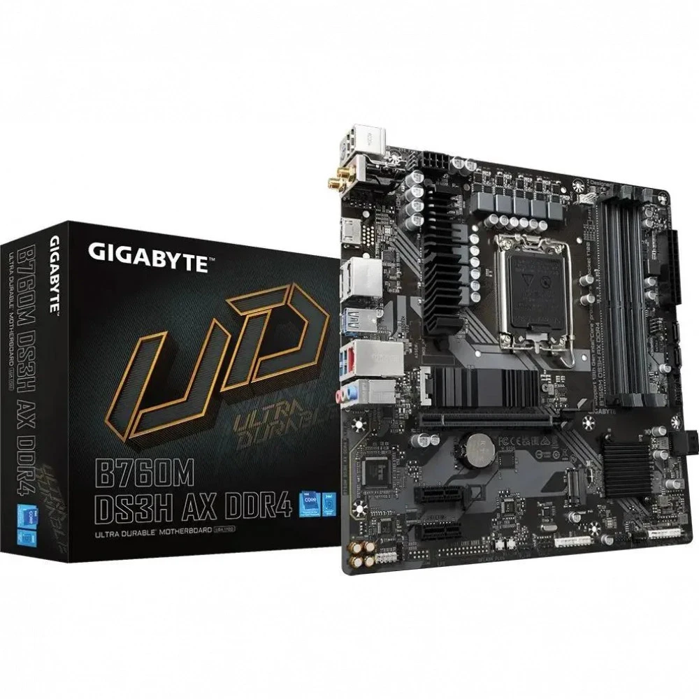 Материнская плата Gigabyte B760M DS3H AX DDR4 B760M DS3H AX DDR4 (REV 1.3) Mini-ATX, LGA 1700