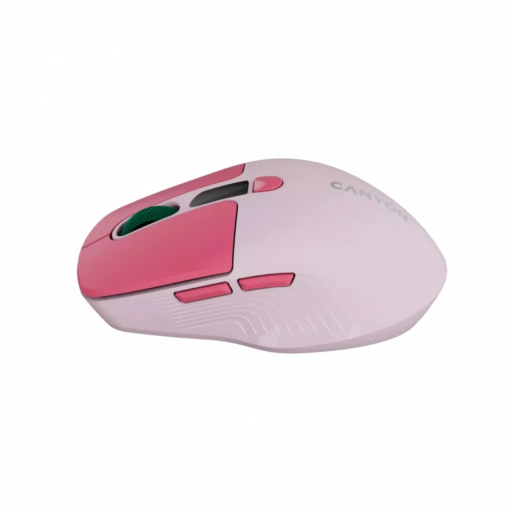Мышь Canyon MW-26 LCD Silent Dual Mode Wireless Pink CNS-CMSW26P Бюджетные, Беспроводная