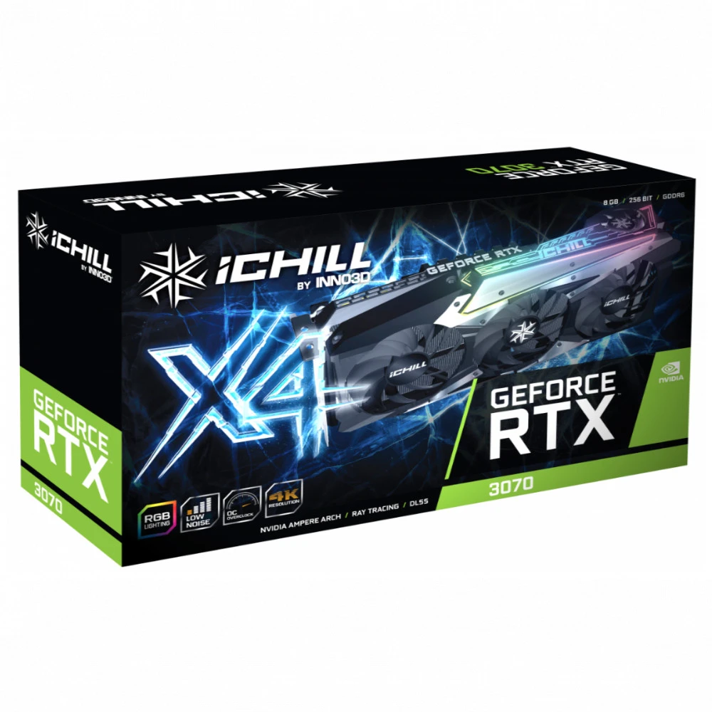 Видеокарта Inno3D GeForce RTX3070 ICHILL X4 LHR C30704-08D6X-1710VA35H 8 ГБ