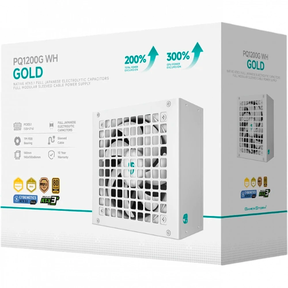 Блок питания GamerStorm PQ1200G White PQ1200GWH 1200 Вт, 80+ Gold
