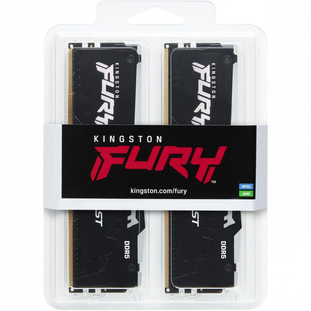 ОЗУ Kingston Fury Beast Black RGB KF552C36BBEAK2-16 DIMM, DDR5, 16 Гб (2 х 8 Гб), 5200 МГц