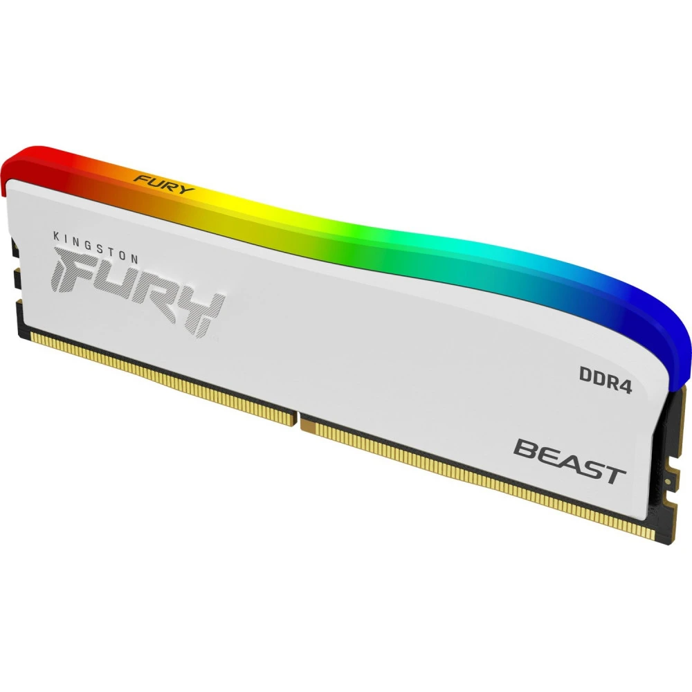 ОЗУ Kingston Fury Beast White RGB KF432C16BWA/16 DIMM, DDR4, 16 Гб, 3200 МГц