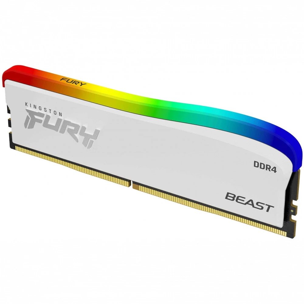 ОЗУ Kingston Fury Beast White RGB KF436C18BWA/16 DIMM, DDR4, 16 Гб, 3600 МГц