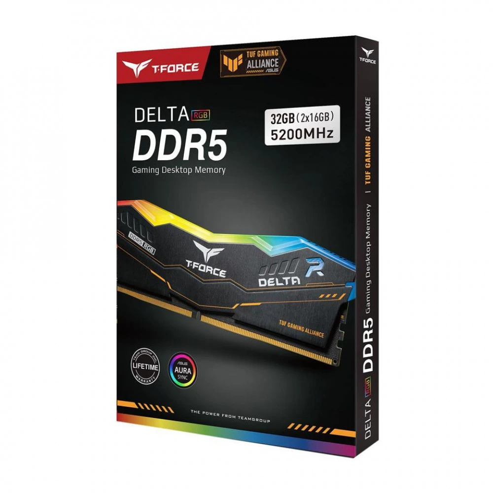 ОЗУ Team Group DELTA TUF RGB FF5D532G6400HC40BDC01 DIMM, DDR5, 32 Гб (2 х 16 Гб), 6400 МГц